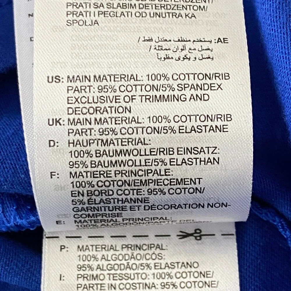 Adidas Men's Small Crew Neck T-Shirt Multi Sport Team Royal Blue NEW